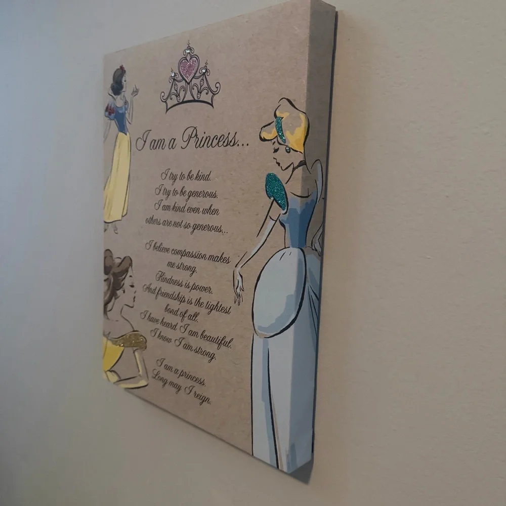 Disney Princess Themed Art Print on Canvas